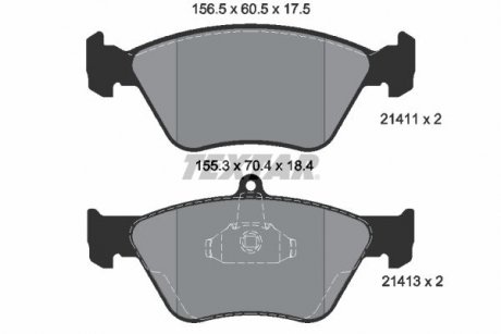 Гальмівні колодки GDB1166 TEXTAR 2141101