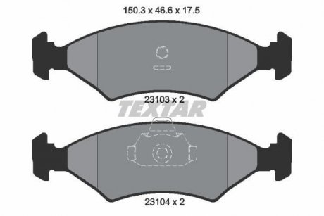 Гальмівні колодки, дискове гальмо (набір) TEXTAR 2310301 (фото 1)