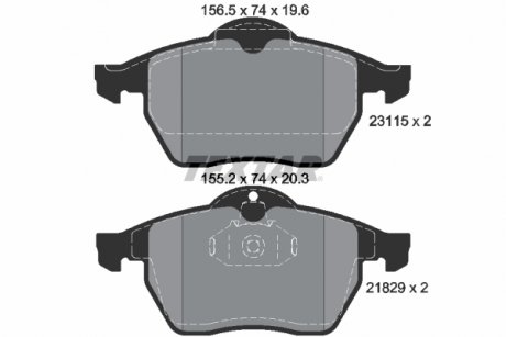 Комплект тормозных колодок передний CHEVROLET VECTRA; OPEL CALIBRA A, VECTRA B; SAAB 9-5 1.6-3.0 08.91-12.09 TEXTAR 2311502