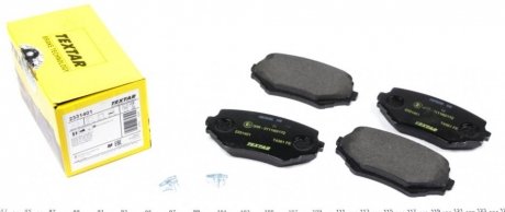 Комплект гальмівних колодок спереду SUZUKI GRAND VITARA I, VITARA 1.6-2.7 07.88-12.05 TEXTAR 2331401 (фото 1)