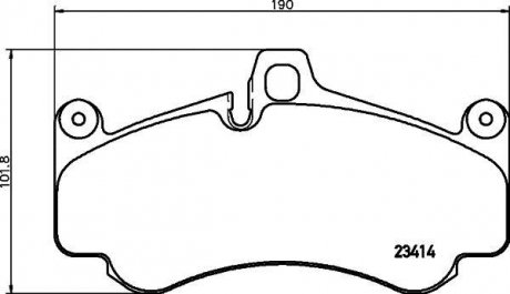 Комплект гальмівних колодок спереду PORSCHE 911 3.6/3.8 04.01-12.12 TEXTAR 2341401 (фото 1)