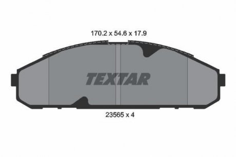 Комплект тормозных колодок. TEXTAR 2356501
