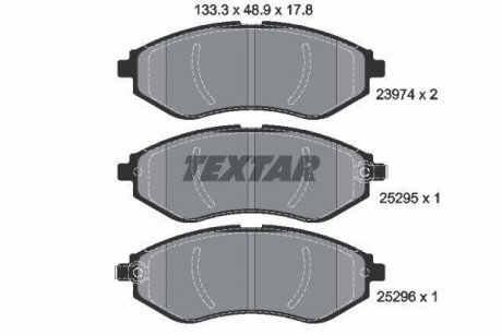 Фото автозапчасти комплект тормозных колодок. TEXTAR 2397406