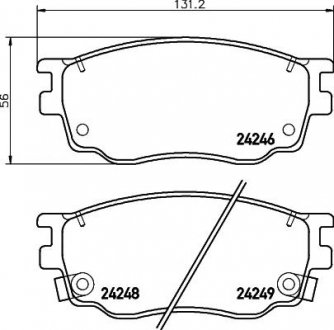 Комплект гальмівних колодок спереду MAZDA 6, 626 V 1.8/1.9 01.00-08.07 TEXTAR 2424601