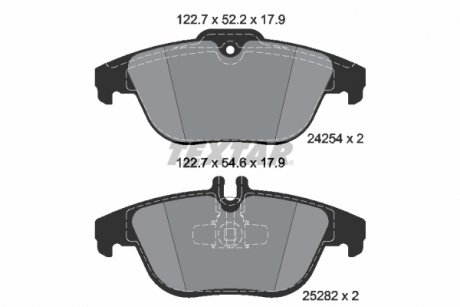 Комплект гальмівних колодок задніх MERCEDES C T-MODEL (S204), C (W204), E (A207), GLK (X204) 2.0-3.5 01.07-12.15 TEXTAR 2425481