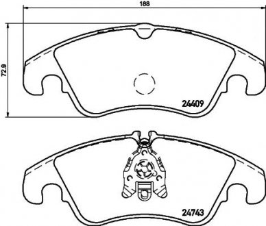 Комплект гальмівних колодок передн. FORD FOCUS II 2.5 01.09-07.11 TEXTAR 2440901 (фото 1)