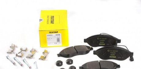 Комплект тормозных колодок передний CITROEN JUMPER; FIAT DUCATO; OPEL MOVANO C; PEUGEOT BOXER 2.0D-3.0D 09.05- TEXTAR 2446901 (фото 1)