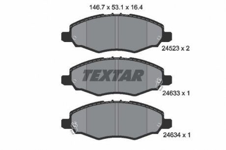 Комплект тормозных колодок. TEXTAR 2452301 (фото 1)