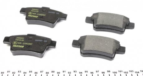 Комплект гальмівних колодок задніх CITROEN C4 GRAND PICASSO I, C4 I, C4 PICASSO I; PEUGEOT 408 1.6-2.0D 07.06- TEXTAR 2454001