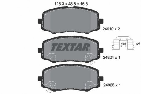 Фото автозапчасти гальмівні колодки дискові TEXTAR 2491001