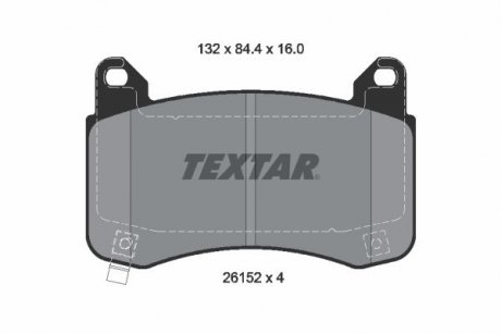 Комплект тормозных колодок передний TESLA MODEL 3, MODEL Y Electric 01.17- TEXTAR 2615201 (фото 1)