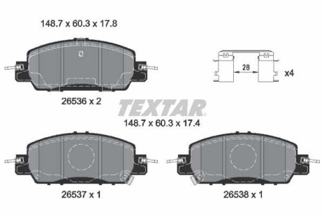 Фото автозапчасти klocki ham przod TEXTAR 2653601