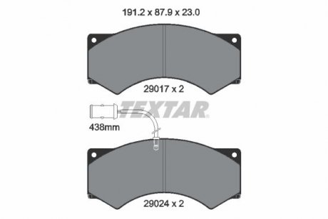 Комплект тормозных колодок. TEXTAR 2901704