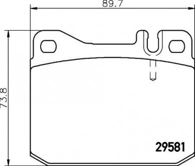 Фото автозапчасти тормозные колодки Mercedes 8 (W114)//8 (W115)/COUPE (C123)/KOMBI T-MODEL (S123)/S (W116)/SEDAN (W123)/SL (R107) 2.0-6.8 TEXTAR 2958105