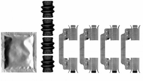Комплект крепления задних тормозных колодок MERCEDES SL (R231) 3.0/3.5/4.7 01.12- TEXTAR 82541700