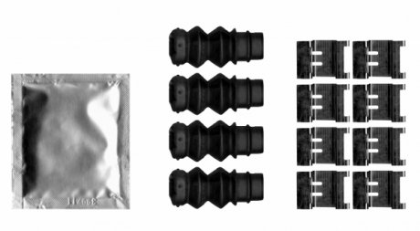 Комплект крепления задних тормозных колодок DS DS 4 II, DS 7, DS 9; MAN TGE; MERCEDES A (V177), A (W177), B SPORTS TOURER (W247), CLA (C118), CLA SHOOTING BRAKE (X118) 1.0-Electric 11.11- TEXTAR 82541900 (фото 1)