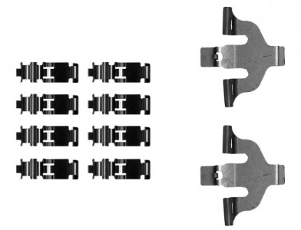 Комплект крепления передних тормозных колодок AUDI A4 ALLROAD B9, A4 B9, A5, A8 D5, Q7 1.4-3.0H 01.15- TEXTAR 82549300