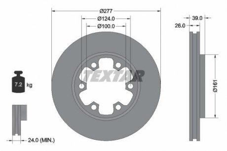 Тормозной диск TEXTAR 92059000 (фото 1)