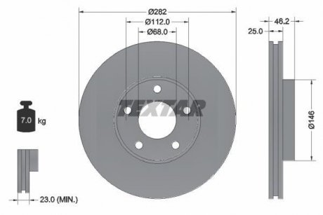 Гальмівний диск TEXTAR 92083603