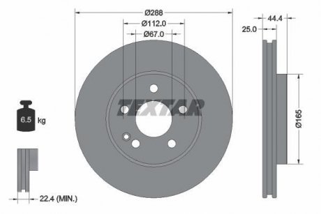 Тормозной диск TEXTAR 92132003