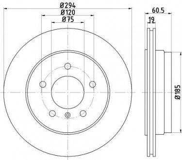 Тормозной диск задний левая/правая (без штифта крепления колеса) BMW 3 (E46) 2.5 09.00-02.05 TEXTAR 92141703 (фото 1)