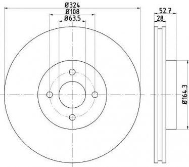 Гальмівний диск передній лівий/правий (без штифта кріплення колеса) FORD FOCUS I 2.0 10.02-11.04 TEXTAR 92146400