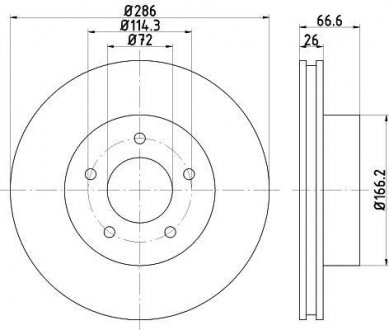 Тормозной диск передний левый/правый (без ступицы) FORD USA EXPLORER; MAZDA NAVAJO 4.0/4.6/5.0 09.90- TEXTAR 92169003 (фото 1)