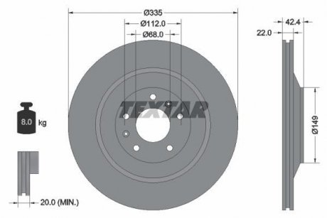 Гальмівний диск TEXTAR 92177005 (фото 1)