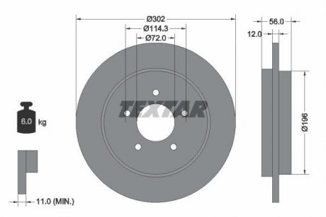 Гальмівний диск TEXTAR 92197803 (фото 1)
