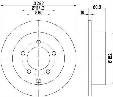 Гальмівний диск задній лівий/правий (без маточини) CHRYSLER 200, SEBRING; DODGE AVENGER, CALIBER; JEEP COMPASS, PATRIOT 1.8-3.6ALK 06.06- TEXTAR 92202903 (фото 1)