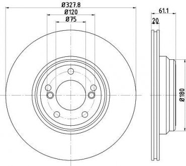 Тормозной диск задний левая/правая (без штифта крепления колеса) BMW 3 (E46) 3.2 03.01-08.06 TEXTAR 92211305