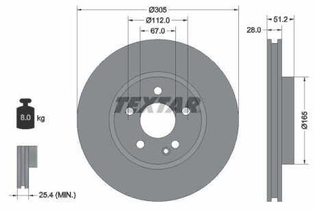 Фото автозапчасти автозапчасть TEXTAR 92296705