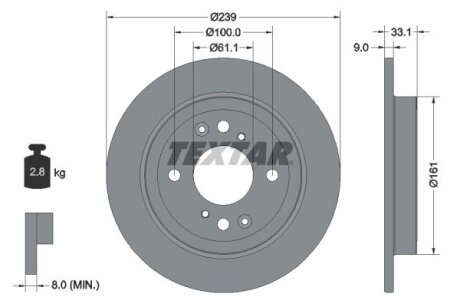 Фото автозапчастини автозапчасть TEXTAR 92304403