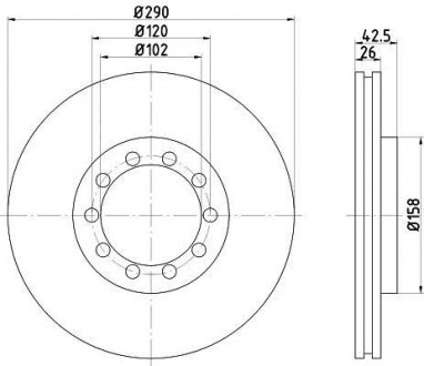 Тормозной диск TEXTAR 93117500 (фото 1)