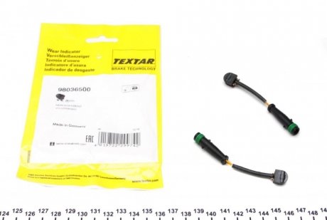 Датчик зношування гальмівних колодок Mercedes Sprinter/Volkswagen Crafter 06- (к-кт 2шт) TEXTAR 98036500