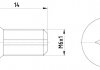 Фото автозапчастини болт кріплення переднього гальмівного диска (М6х1х14, довжина різьби 14мм, в упаковці 2 шт.) DS DS 3, DS 4, DS 5, DS 7; ABARTH GRANDE PUNTO, PUNTO, PUNTO EVO; ACURA MDX, TL; CITROEN AX 09.82- TEXTAR TPM0012 (фото 2)