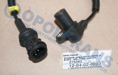 Фото автозапчастини czujnik prД™d.obrot.MAN F/E/M/L -05r,TGA -06r TK TK SENSOR 1204020093