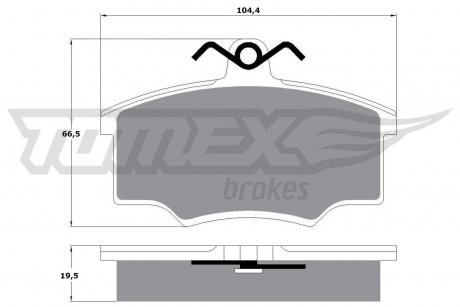 Гальмiвнi колодки дисковi TOMEX 1059 (фото 1)