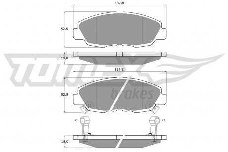 Гальмівні колодки дискові TOMEX 10-98