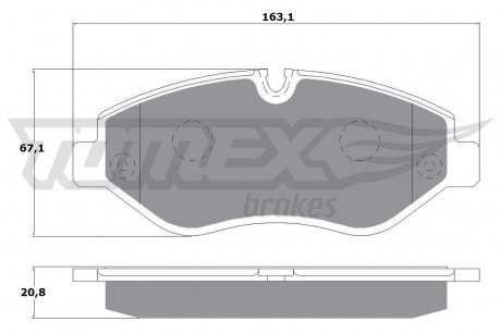 Колодки передние тормозные Mercedes Sprinter (906) /Vito (W639) TOMEX 1425 (фото 1)