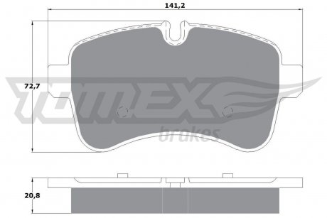 Фото автозапчасти гальмiвнi колодки дисковi TOMEX 1600