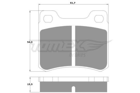 Фото автозапчастини колодки тормозные задние Mercedes Benz W124 84-96/ W201 84-93/ W202 93-00 TOMEX TX 10-371