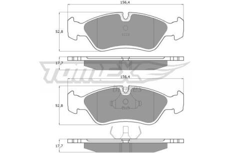 Фото автозапчасти колодки тормозные передние Opel Astra/Kadet/Omega/Vectra 88-98/ Daewoo Espero/Lanos/Nexia 91-99 TOMEX TX 10-68