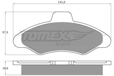 Фото автозапчасти колодки тормозные передние Ford Escort/Orion 90-01 TOMEX TX 10-82