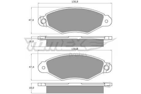 Фото автозапчастини колодки тормозные передние Citroen Xsara 97-05/ Renault Kangoo 1.1-1.9 dCi 97- TOMEX TX 11-75