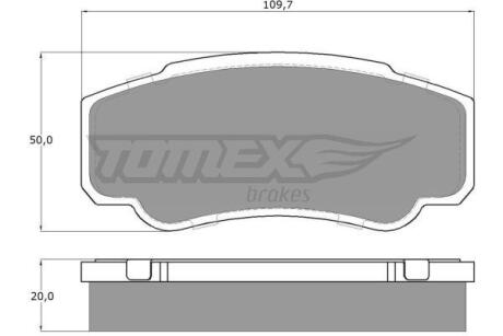 Фото автозапчасти колодки тормозные задние Citroen Jumper 94-06/ Fiat Ducato 94-/ Peugeot Boxer 94-06 TOMEX TX 12-46