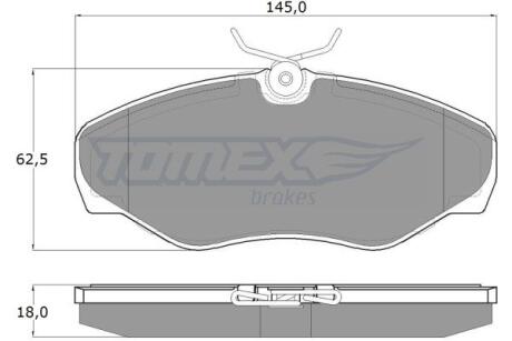 Фото автозапчасти колодки тормозные передние Renault Trafic 01-14/ Opel Vivaro 01-14 TOMEX TX 13-08