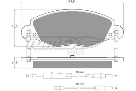 Фото автозапчастини колодки тормозные передние Citroen C5 01-08 TOMEX TX 13-32 (фото 1)