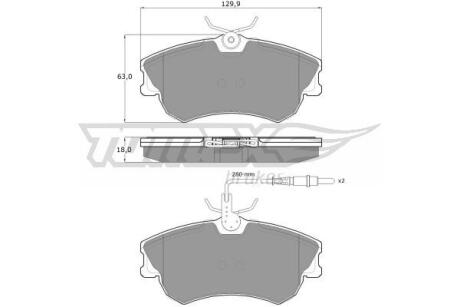 Фото автозапчасти колодки тормозные передние Renault Espace 96-02 TOMEX TX 13-47