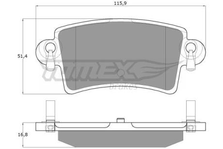 Фото автозапчасти колодки тормозные задние Opel Movano 98-10/ Renault Master 97-10 TOMEX TX 13-52